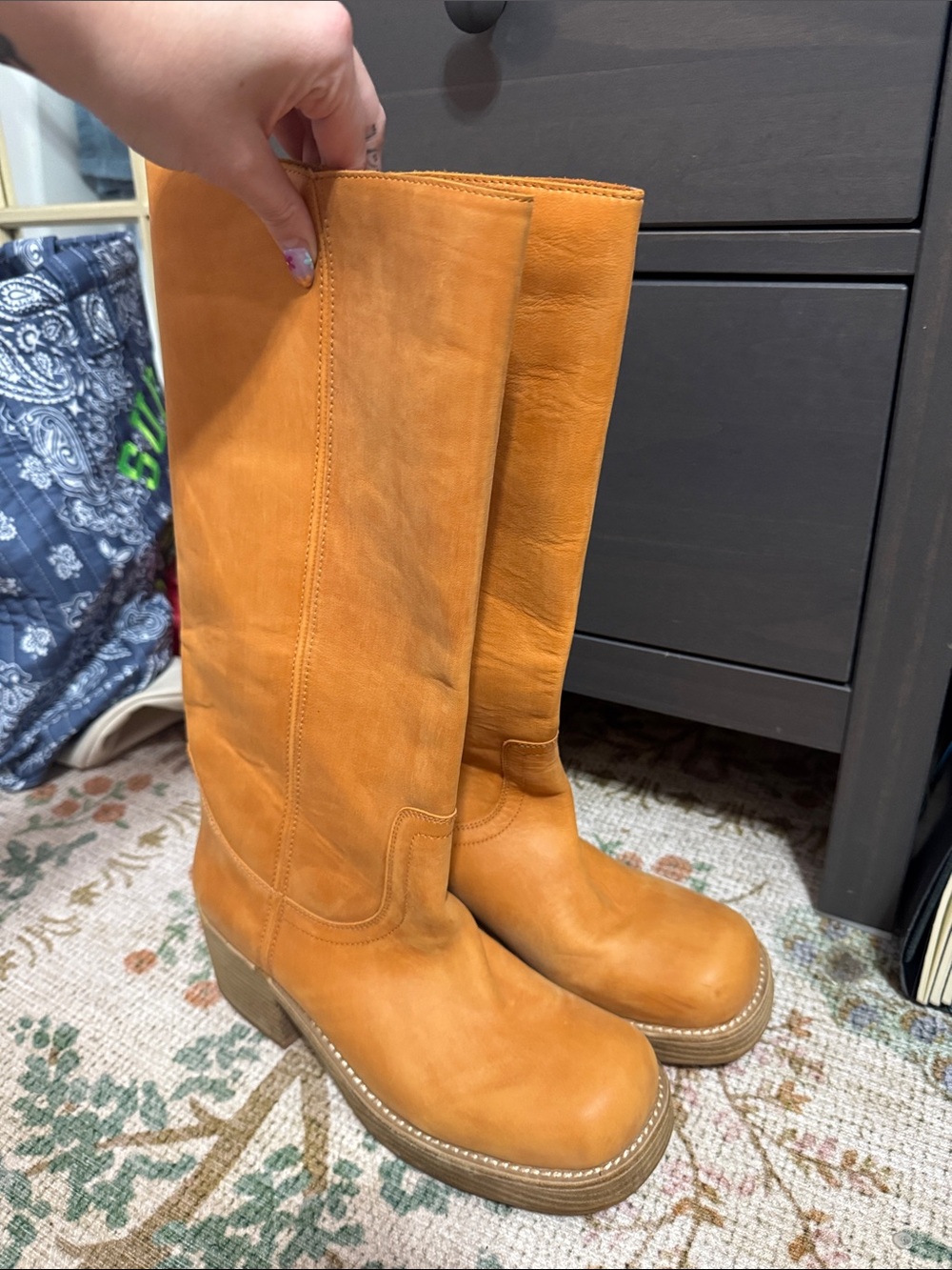 Jeffrey Campbell Banana Leather Knee High Boots